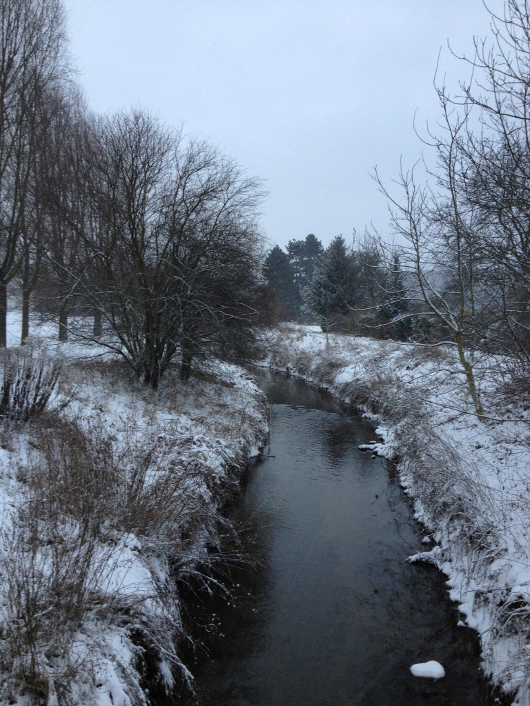 An der verschneiten Modau