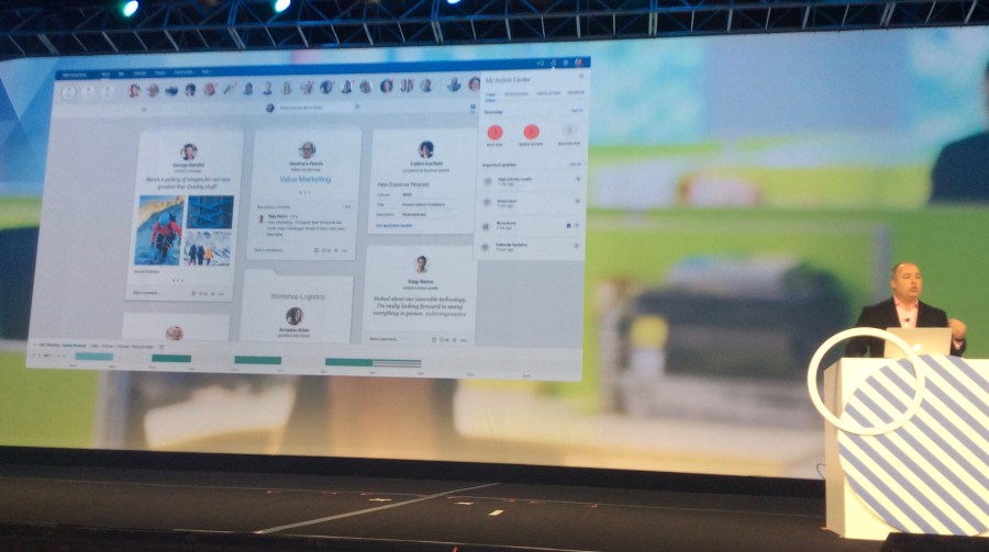 Die neue Home Page mit Action Center, die für IBM Verse und IBM Connections zur Verfügung stehen wird.