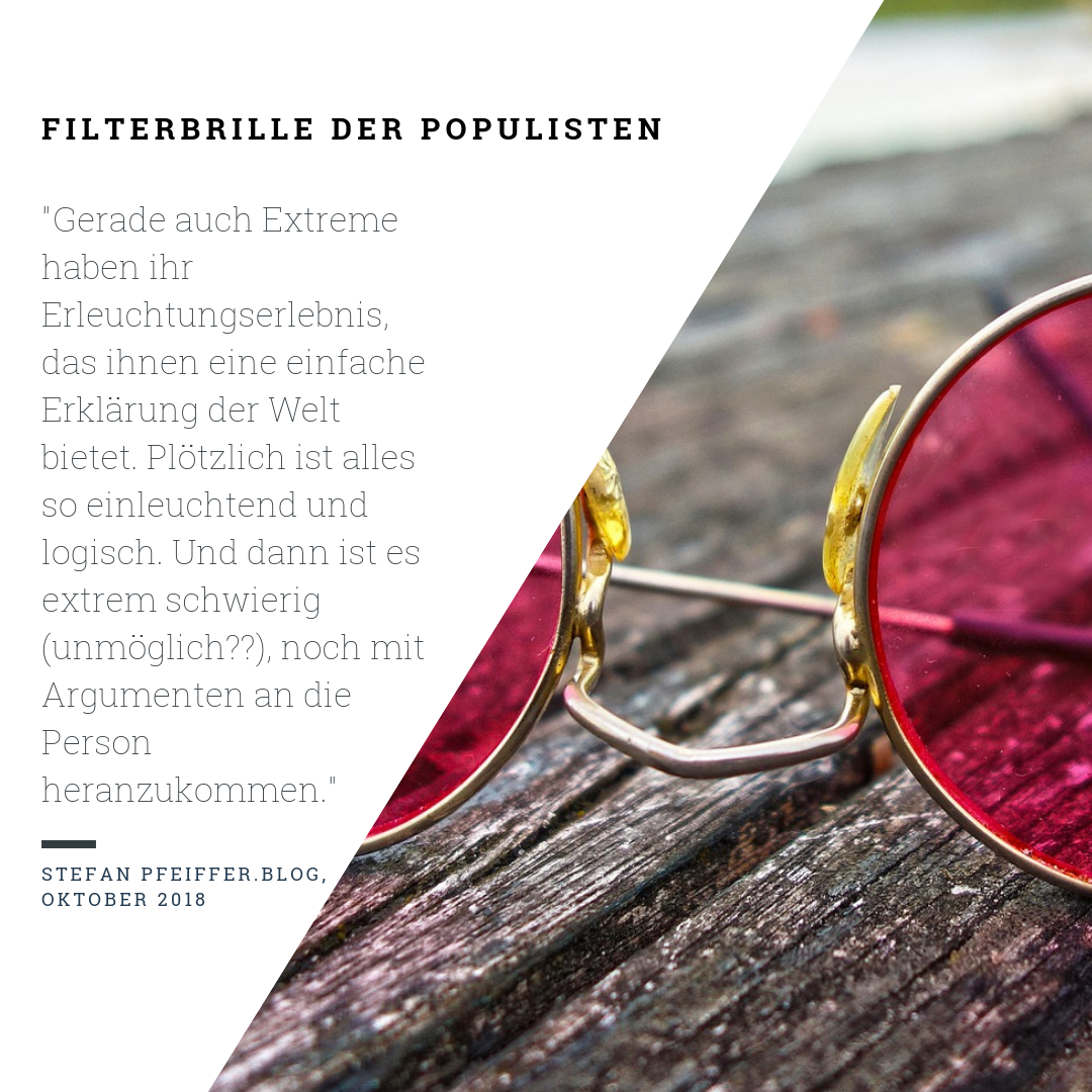Die Filterbrille: Ist halt alles nicht so schön bunt hier ...