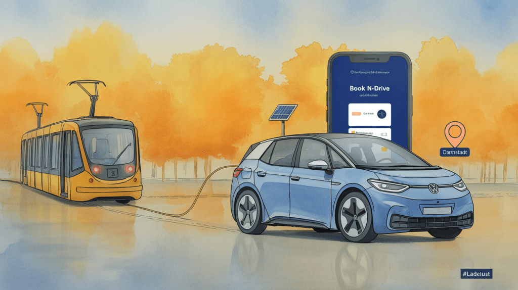 Mit Straßenbahn, Bahn und Book-n-drive: Mobil in Darmstadt ohne eigenes Auto&nbsp;#Ladelust