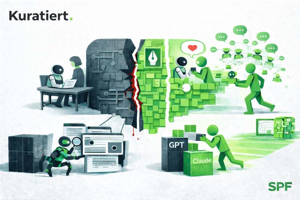 KI in verschiedenen Rollen: Redaktionassistent, Meinungsmacher, bester Freund und Fußball-Trainer